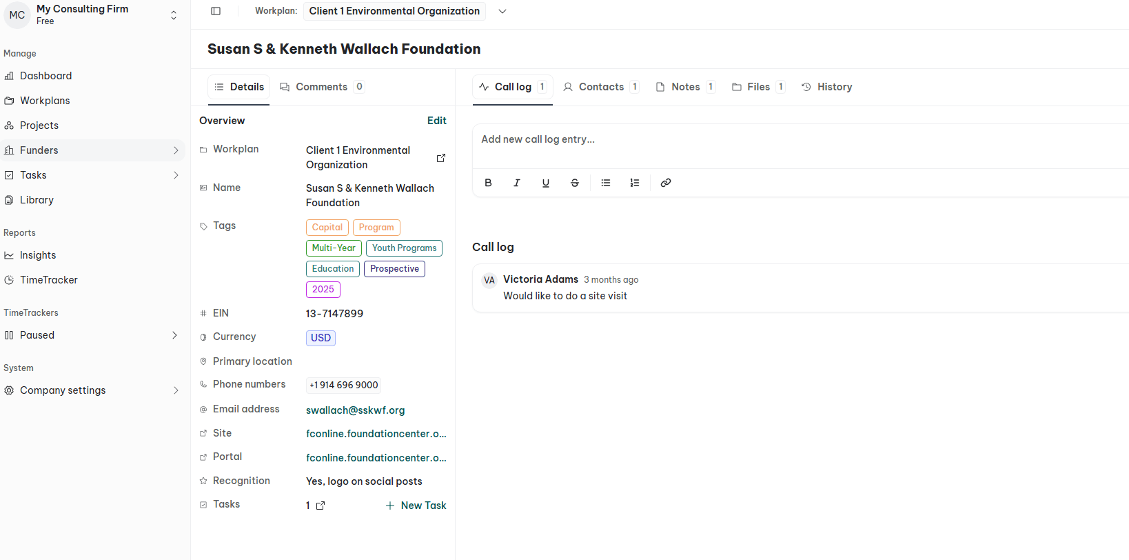 GEMS funder management print